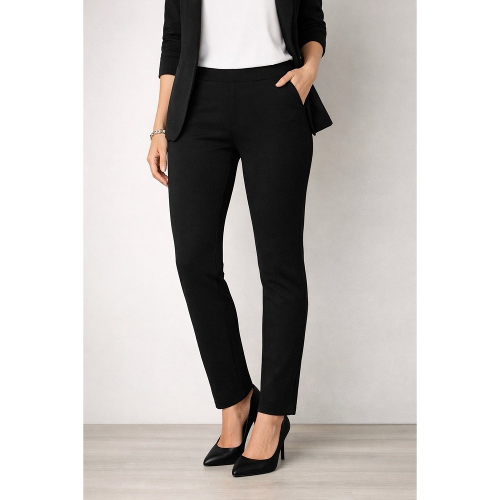Liverpool Los Angeles Ponte Knit Stretch Pants Women 10‎ Black Slim Career Work